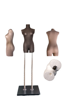 Tailor Dummy Torso With Leg Size 12/14-L Black Base Black