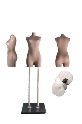 Tailor Dummy Torso With Leg Size 8/10-L Black Base Black